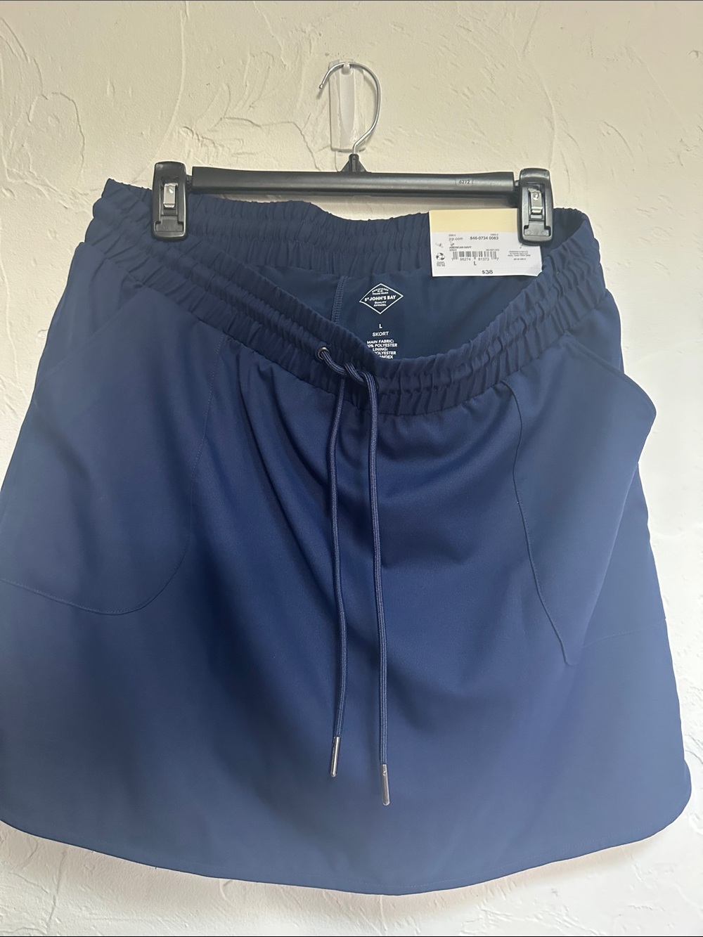 St. John's Bay Navy Athletic Skort with Drawstring Waist